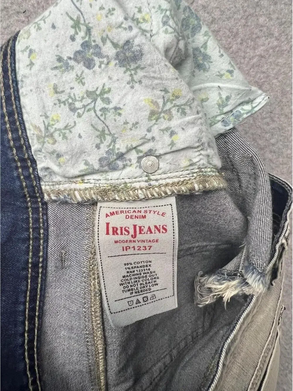 VTG Y2k 90s patchwork Micro Mini Denim Jeans Shorts S Iris Jeans Modern Vintage